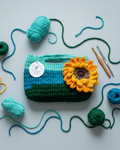Handmade Crochet Sunflower Mini Bag